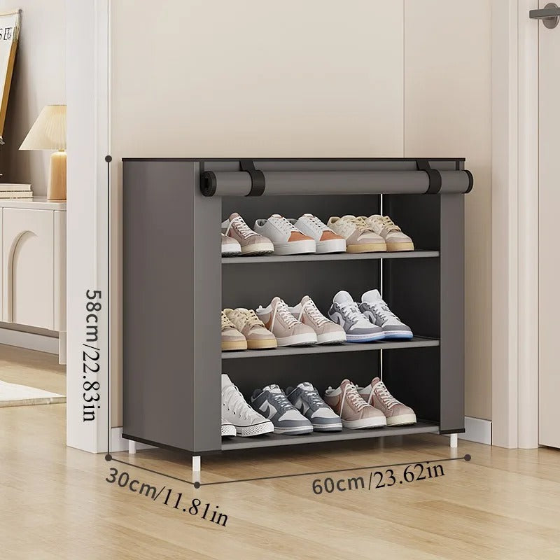 4-Layer Shoe Storage Unit – Dust-Proof, Compact
